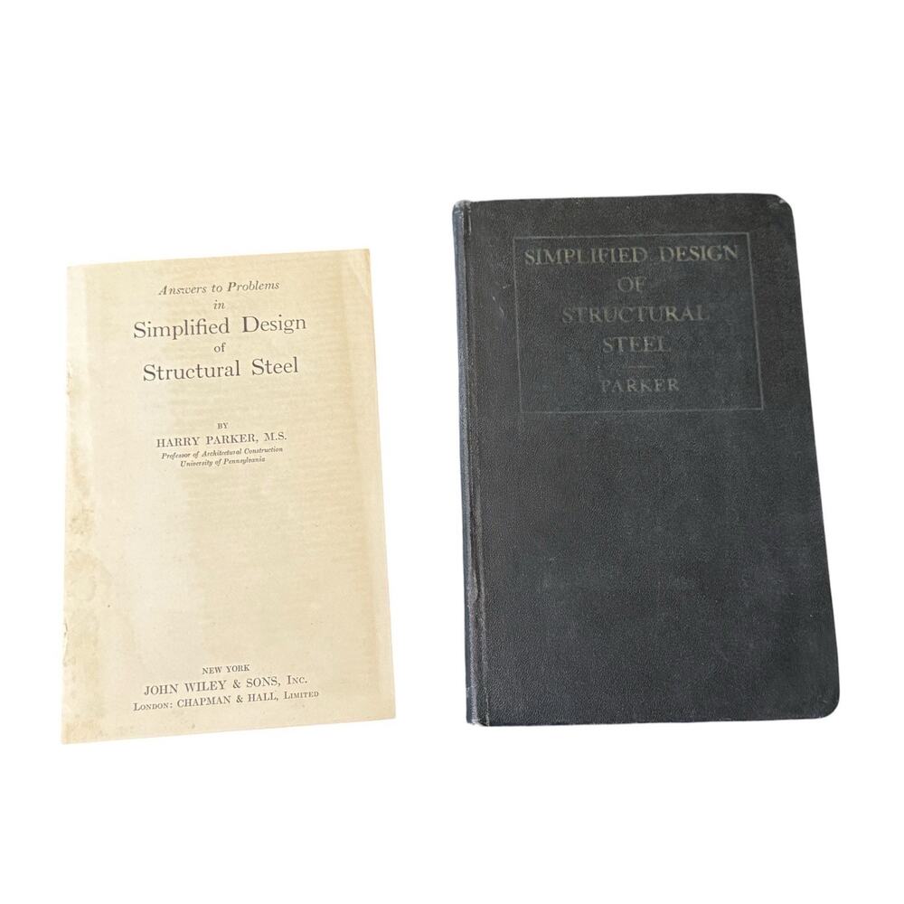 1950 Simplified Design of Structural Steel Harry Parker w Answer Key Architect